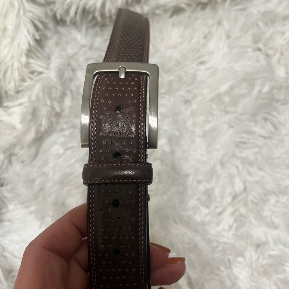 Brown Leather Men's Belt